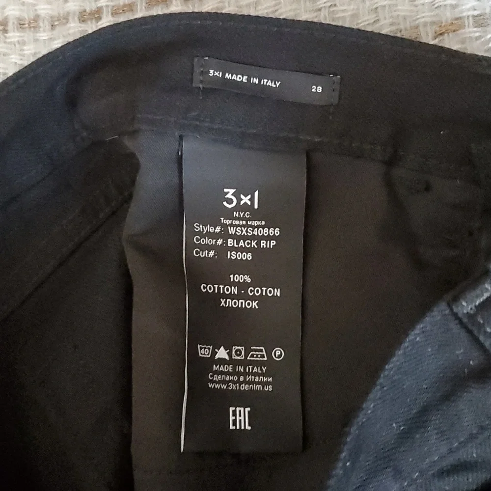 3x1 Women's Black Blake High-rise Denim Shorts, 28